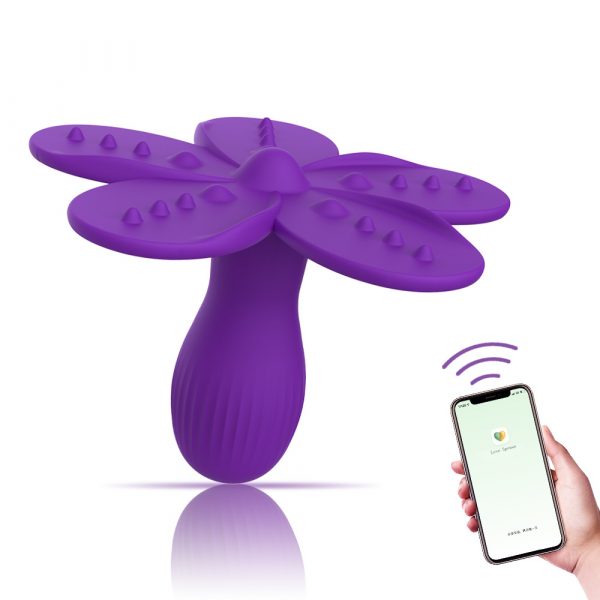 APP mobile phone intelligent remote control egg skipping petal female vibrating masturbator