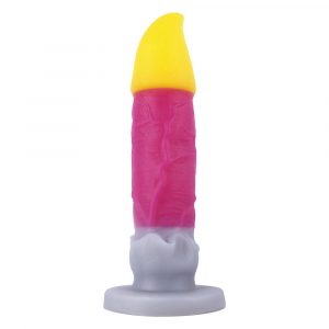 Brush shaped liquid silicone color mixed egg free penis