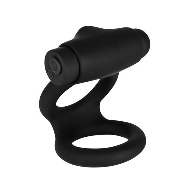 Charging double ring cock rings remote control vibrating silicone ring