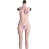 Cross dressing fake chest nine point D cup one-piece suit fake vagina pants