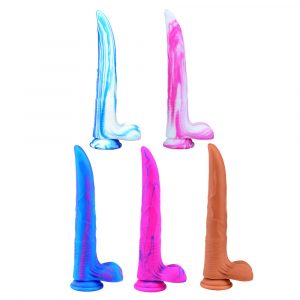 Mixed color alternative silicone sex toy imitation big penis dildo