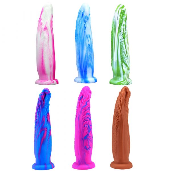 Mixed color cabbage female artificial penis silicone false penis