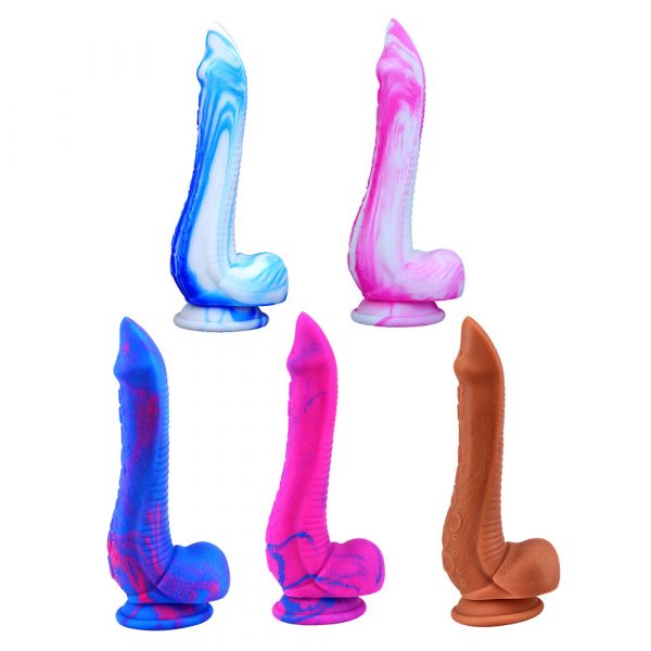 Mixed color silicone false penis