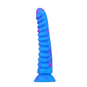 Scale mixed color mini imitation penis Double layer liquid silicone giant penis