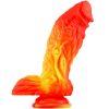 Tyrant's new mixed color liquid silica gel big penis shaped imitation vestibule anal plug