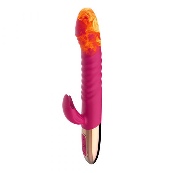 Women's honey bean massage telescopic heating vibrator